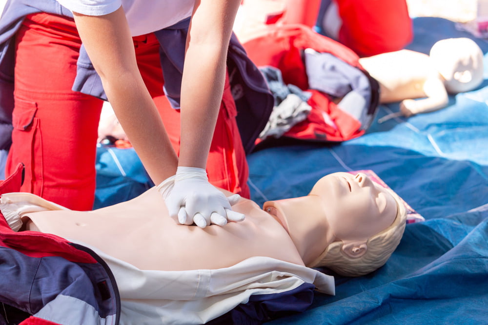 Emergency first aid training in progress